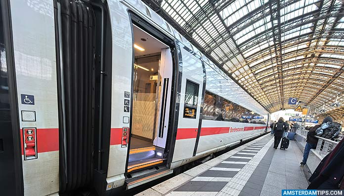 ice train at cologne station