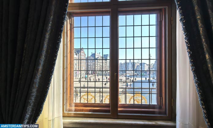 royal palace amsterdam - balcony window