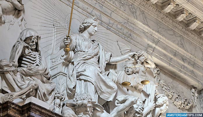 royal palace amsterdam - sculptures in citizen's hall