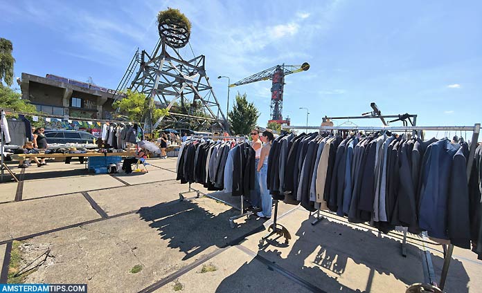 ij-hallen market amsterdam - clothes rack