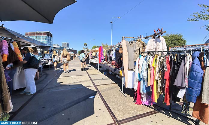 ij-hallen amsterdam - vintage clothing stalls