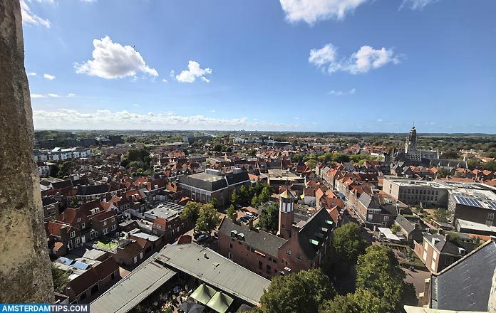 lange jan toren middelburg - panorama south-west