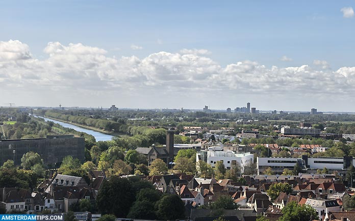 lange jan toren middelburg - panorama towards vlissingen