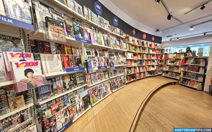 abc bookstore amsterdam - magazines on ground floor