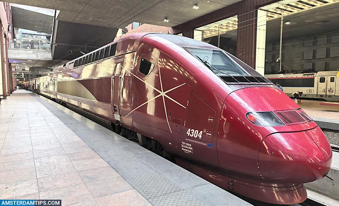 eurostar (former thalys_ train at antwerpen centraal