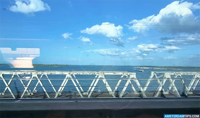 Hollandsch Diep rail crossing from Eurostar