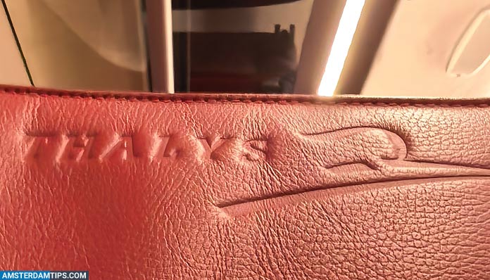 eurostar seat head rest - thalys branding
