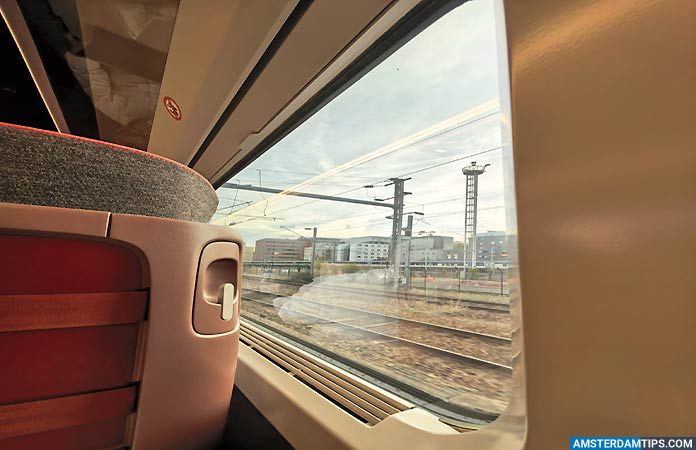 eurostar (former thalys) train windows