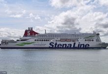 stena line ferry (stena hollandica) at hoek van holland