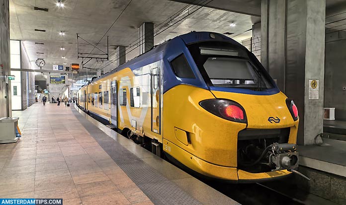 eurocity direct train at antwerp central station