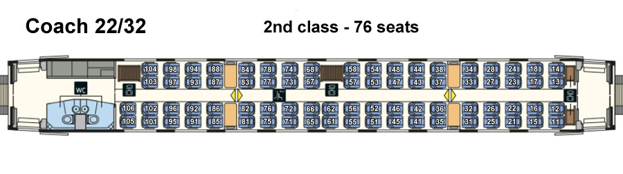 ice3neo seat map coach 22/32