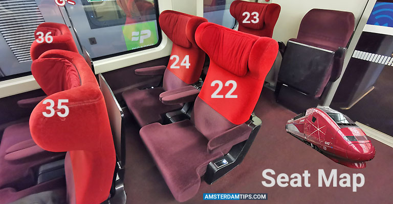 eurostar red (thalys) seat map