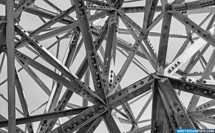 antony gormley exposure - bolted steel structure close-up