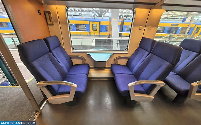 eurocity train seats 2nd class - side view