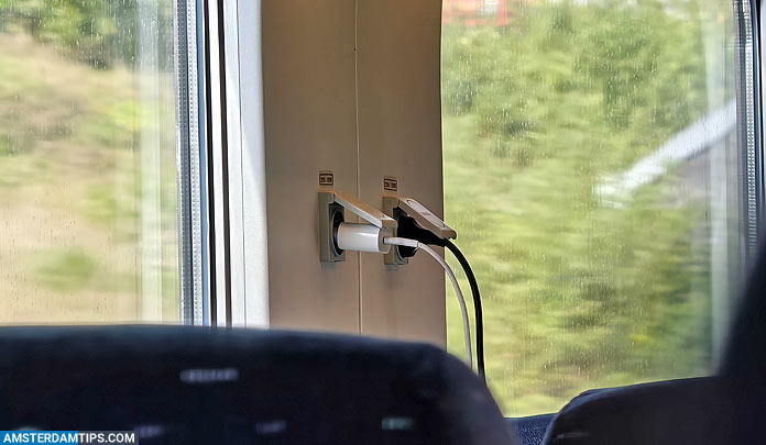 eurocity train - power outlets